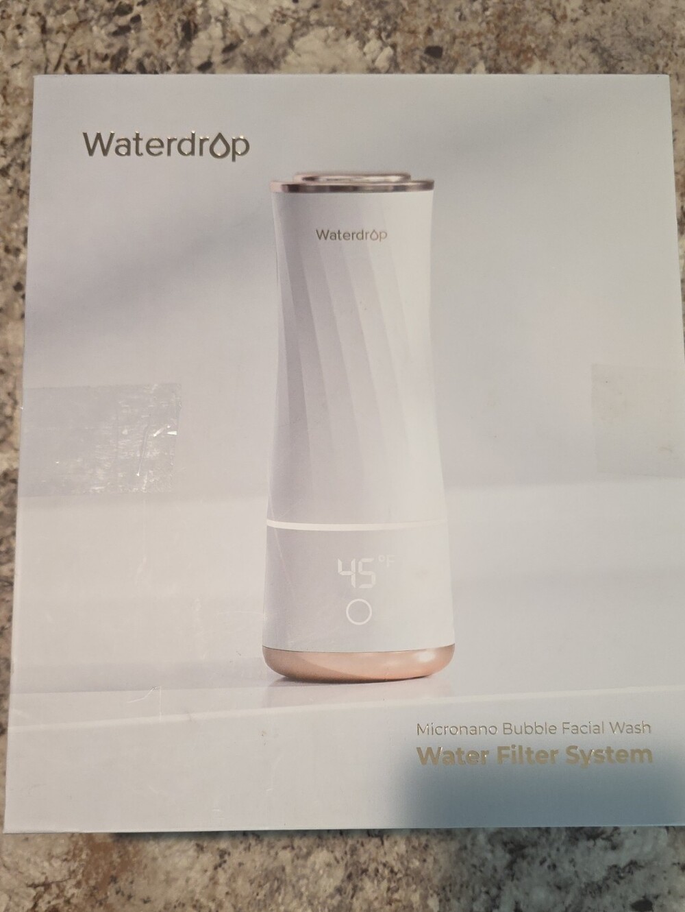 White & Rose Gold Water Filter System - Facial Wash